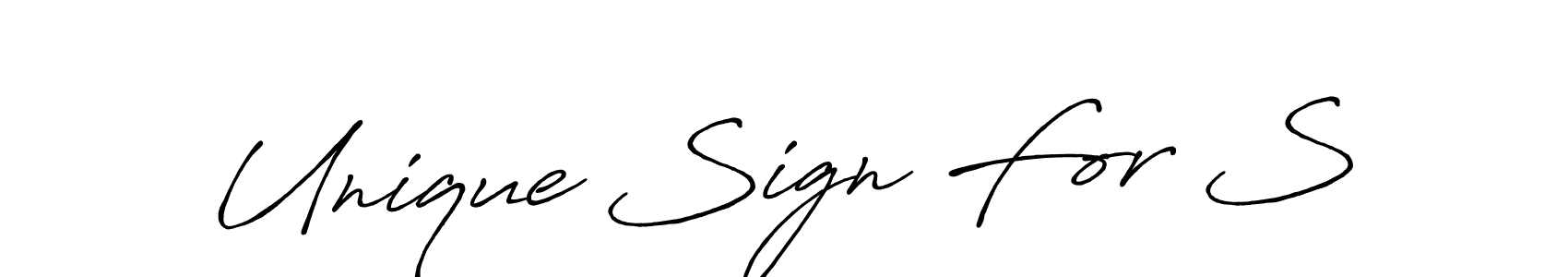 Create a beautiful signature design for name Unique Sign For S. With this signature (Antro_Vectra_Bolder) fonts, you can make a handwritten signature for free. Unique Sign For S signature style 7 images and pictures png