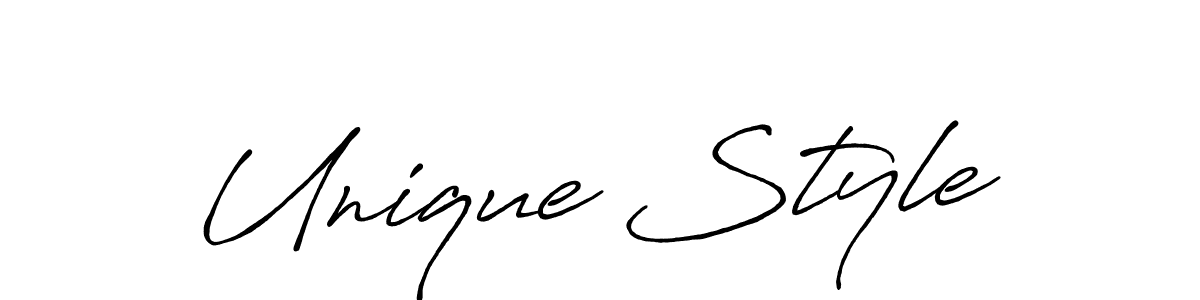 Similarly Antro_Vectra_Bolder is the best handwritten signature design. Signature creator online .You can use it as an online autograph creator for name Unique Style. Unique Style signature style 7 images and pictures png