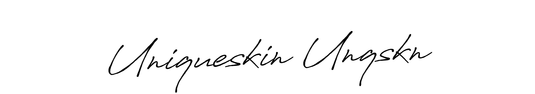 Also You can easily find your signature by using the search form. We will create Uniqueskin Unqskn name handwritten signature images for you free of cost using Antro_Vectra_Bolder sign style. Uniqueskin Unqskn signature style 7 images and pictures png