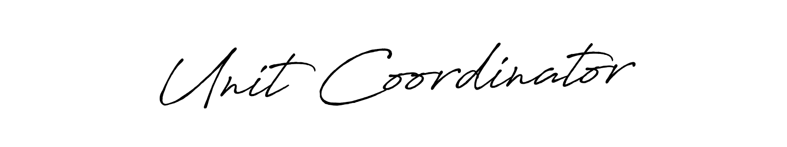 Use a signature maker to create a handwritten signature online. With this signature software, you can design (Antro_Vectra_Bolder) your own signature for name Unit Coordinator. Unit Coordinator signature style 7 images and pictures png