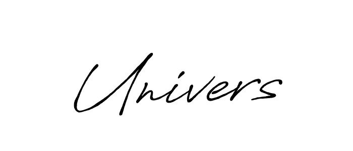 How to make Univers signature? Antro_Vectra_Bolder is a professional autograph style. Create handwritten signature for Univers name. Univers signature style 7 images and pictures png