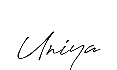 It looks lik you need a new signature style for name Uniya. Design unique handwritten (Antro_Vectra_Bolder) signature with our free signature maker in just a few clicks. Uniya signature style 7 images and pictures png