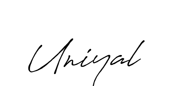 The best way (Antro_Vectra_Bolder) to make a short signature is to pick only two or three words in your name. The name Uniyal include a total of six letters. For converting this name. Uniyal signature style 7 images and pictures png