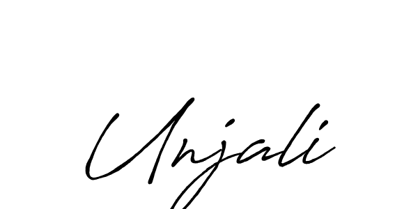 Make a beautiful signature design for name Unjali. Use this online signature maker to create a handwritten signature for free. Unjali signature style 7 images and pictures png