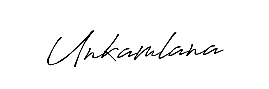 You should practise on your own different ways (Antro_Vectra_Bolder) to write your name (Unkamlana) in signature. don't let someone else do it for you. Unkamlana signature style 7 images and pictures png
