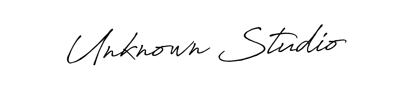 Design your own signature with our free online signature maker. With this signature software, you can create a handwritten (Antro_Vectra_Bolder) signature for name Unknown Studio. Unknown Studio signature style 7 images and pictures png