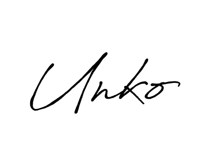 Create a beautiful signature design for name Unko. With this signature (Antro_Vectra_Bolder) fonts, you can make a handwritten signature for free. Unko signature style 7 images and pictures png