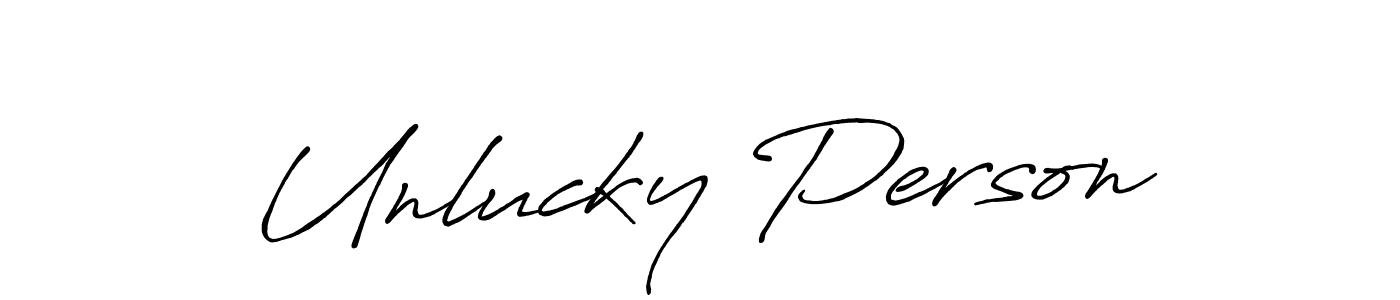 You should practise on your own different ways (Antro_Vectra_Bolder) to write your name (Unlucky Person) in signature. don't let someone else do it for you. Unlucky Person signature style 7 images and pictures png