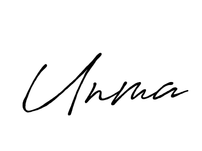 Use a signature maker to create a handwritten signature online. With this signature software, you can design (Antro_Vectra_Bolder) your own signature for name Unma. Unma signature style 7 images and pictures png