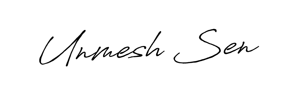 Also we have Unmesh Sen name is the best signature style. Create professional handwritten signature collection using Antro_Vectra_Bolder autograph style. Unmesh Sen signature style 7 images and pictures png