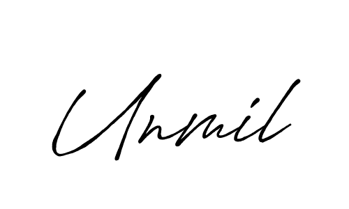 Design your own signature with our free online signature maker. With this signature software, you can create a handwritten (Antro_Vectra_Bolder) signature for name Unmil. Unmil signature style 7 images and pictures png