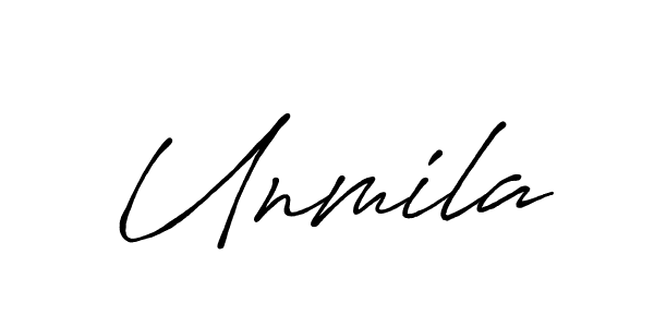 if you are searching for the best signature style for your name Unmila. so please give up your signature search. here we have designed multiple signature styles  using Antro_Vectra_Bolder. Unmila signature style 7 images and pictures png