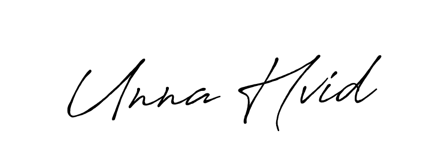 Best and Professional Signature Style for Unna Hvid. Antro_Vectra_Bolder Best Signature Style Collection. Unna Hvid signature style 7 images and pictures png