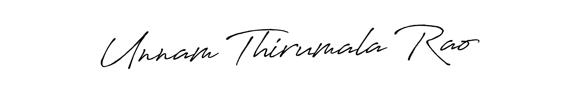 Also we have Unnam Thirumala Rao name is the best signature style. Create professional handwritten signature collection using Antro_Vectra_Bolder autograph style. Unnam Thirumala Rao signature style 7 images and pictures png
