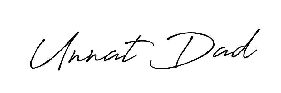 Create a beautiful signature design for name Unnat Dad. With this signature (Antro_Vectra_Bolder) fonts, you can make a handwritten signature for free. Unnat Dad signature style 7 images and pictures png
