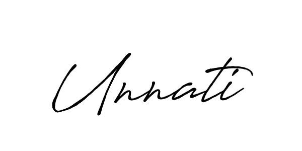 Also we have Unnati name is the best signature style. Create professional handwritten signature collection using Antro_Vectra_Bolder autograph style. Unnati signature style 7 images and pictures png