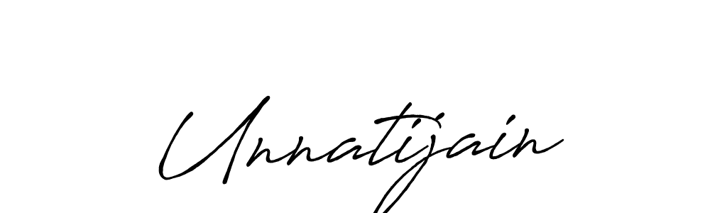 How to make Unnatijain signature? Antro_Vectra_Bolder is a professional autograph style. Create handwritten signature for Unnatijain name. Unnatijain signature style 7 images and pictures png