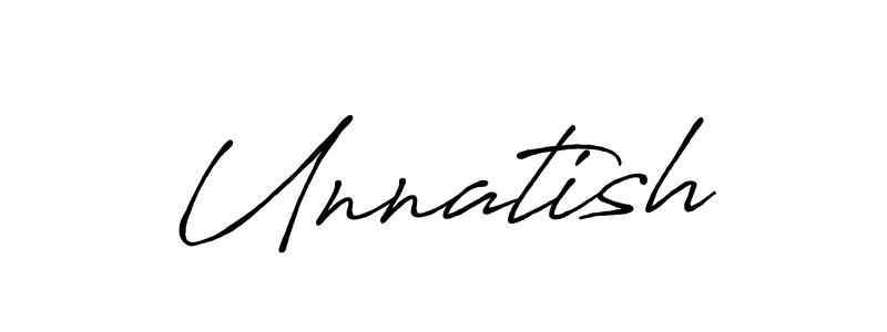 Use a signature maker to create a handwritten signature online. With this signature software, you can design (Antro_Vectra_Bolder) your own signature for name Unnatish. Unnatish signature style 7 images and pictures png