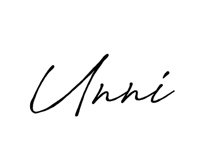 You should practise on your own different ways (Antro_Vectra_Bolder) to write your name (Unni) in signature. don't let someone else do it for you. Unni signature style 7 images and pictures png