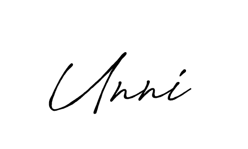 You should practise on your own different ways (Antro_Vectra_Bolder) to write your name (Unni ) in signature. don't let someone else do it for you. Unni  signature style 7 images and pictures png