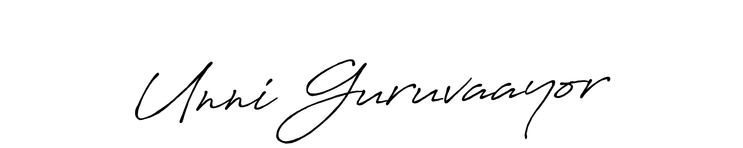 Design your own signature with our free online signature maker. With this signature software, you can create a handwritten (Antro_Vectra_Bolder) signature for name Unni Guruvaayor. Unni Guruvaayor signature style 7 images and pictures png