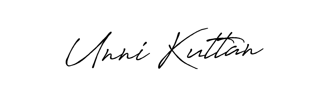 Make a beautiful signature design for name Unni Kuttan. With this signature (Antro_Vectra_Bolder) style, you can create a handwritten signature for free. Unni Kuttan signature style 7 images and pictures png