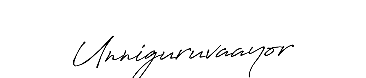 The best way (Antro_Vectra_Bolder) to make a short signature is to pick only two or three words in your name. The name Unniguruvaayor include a total of six letters. For converting this name. Unniguruvaayor signature style 7 images and pictures png