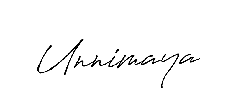 Use a signature maker to create a handwritten signature online. With this signature software, you can design (Antro_Vectra_Bolder) your own signature for name Unnimaya. Unnimaya signature style 7 images and pictures png