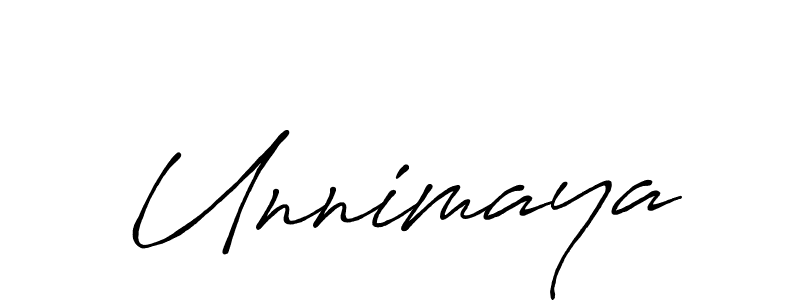 Use a signature maker to create a handwritten signature online. With this signature software, you can design (Antro_Vectra_Bolder) your own signature for name Unnimaya. Unnimaya signature style 7 images and pictures png