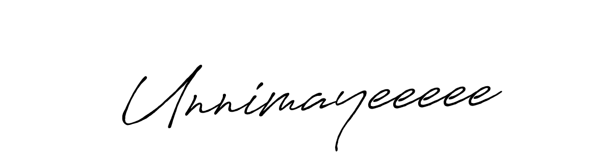 Make a beautiful signature design for name Unnimayeeeee. With this signature (Antro_Vectra_Bolder) style, you can create a handwritten signature for free. Unnimayeeeee signature style 7 images and pictures png