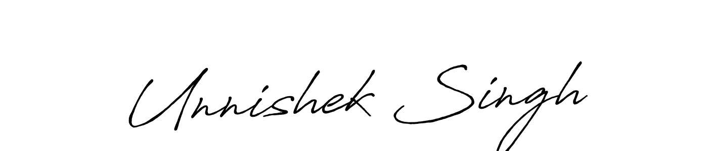 How to make Unnishek Singh signature? Antro_Vectra_Bolder is a professional autograph style. Create handwritten signature for Unnishek Singh name. Unnishek Singh signature style 7 images and pictures png