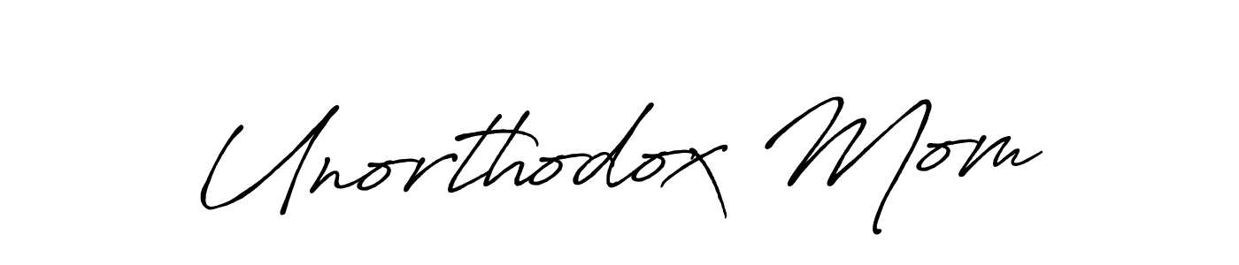 It looks lik you need a new signature style for name Unorthodox Mom. Design unique handwritten (Antro_Vectra_Bolder) signature with our free signature maker in just a few clicks. Unorthodox Mom signature style 7 images and pictures png