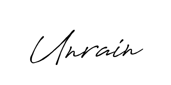 Design your own signature with our free online signature maker. With this signature software, you can create a handwritten (Antro_Vectra_Bolder) signature for name Unrain. Unrain signature style 7 images and pictures png