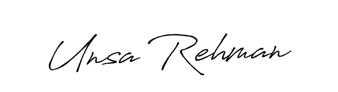 Once you've used our free online signature maker to create your best signature Antro_Vectra_Bolder style, it's time to enjoy all of the benefits that Unsa Rehman name signing documents. Unsa Rehman signature style 7 images and pictures png