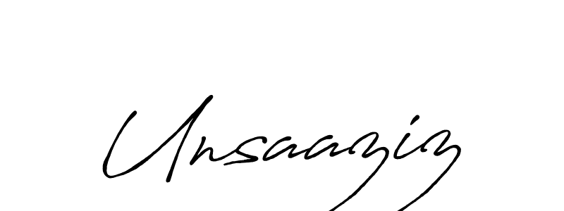 Use a signature maker to create a handwritten signature online. With this signature software, you can design (Antro_Vectra_Bolder) your own signature for name Unsaaziz. Unsaaziz signature style 7 images and pictures png