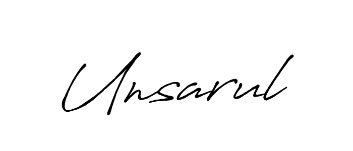 Make a beautiful signature design for name Unsarul. With this signature (Antro_Vectra_Bolder) style, you can create a handwritten signature for free. Unsarul signature style 7 images and pictures png