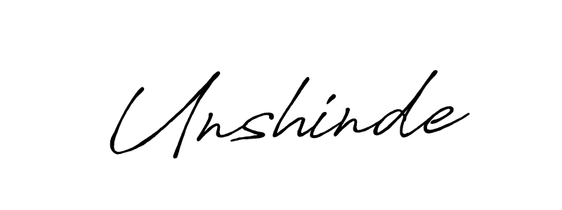 Design your own signature with our free online signature maker. With this signature software, you can create a handwritten (Antro_Vectra_Bolder) signature for name Unshinde. Unshinde signature style 7 images and pictures png