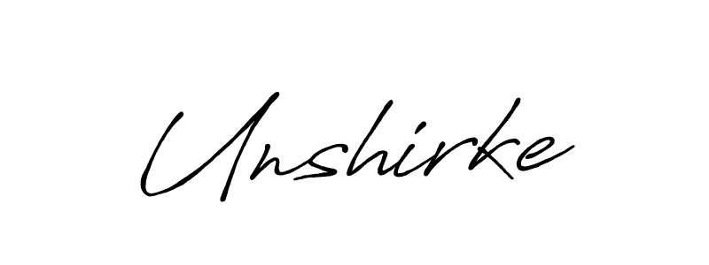 Create a beautiful signature design for name Unshirke. With this signature (Antro_Vectra_Bolder) fonts, you can make a handwritten signature for free. Unshirke signature style 7 images and pictures png