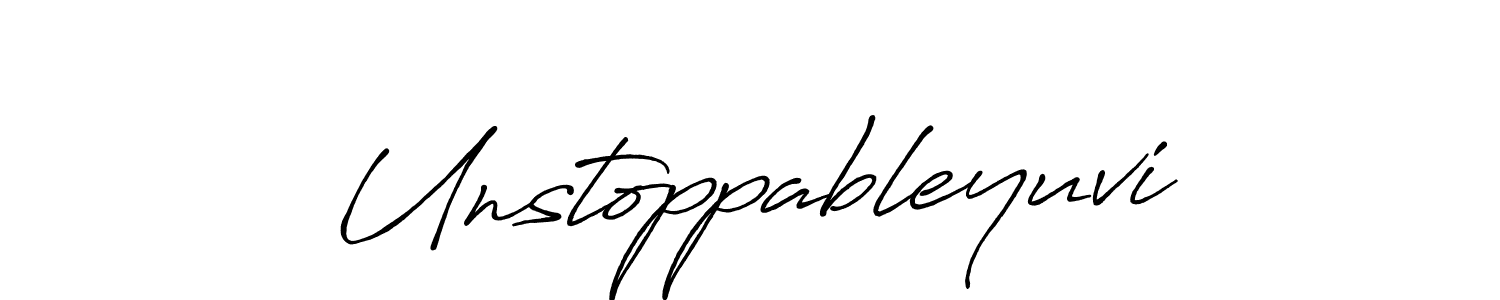 Also You can easily find your signature by using the search form. We will create Unstoppableyuvi name handwritten signature images for you free of cost using Antro_Vectra_Bolder sign style. Unstoppableyuvi signature style 7 images and pictures png