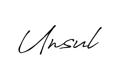 Similarly Antro_Vectra_Bolder is the best handwritten signature design. Signature creator online .You can use it as an online autograph creator for name Unsul. Unsul signature style 7 images and pictures png