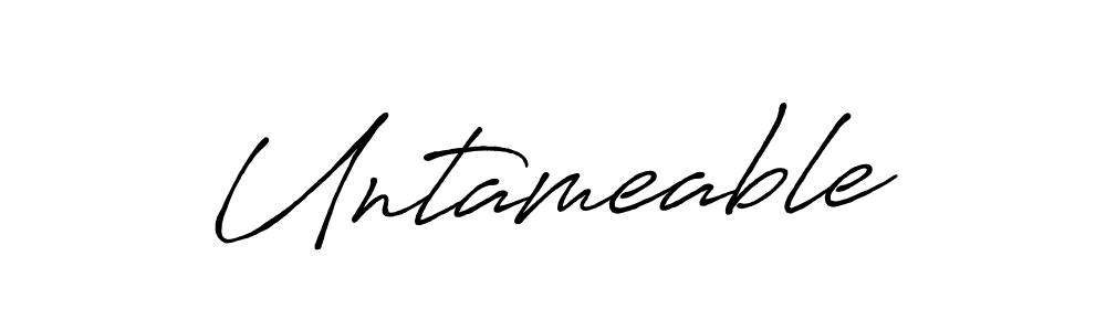 The best way (Antro_Vectra_Bolder) to make a short signature is to pick only two or three words in your name. The name Untameable include a total of six letters. For converting this name. Untameable signature style 7 images and pictures png