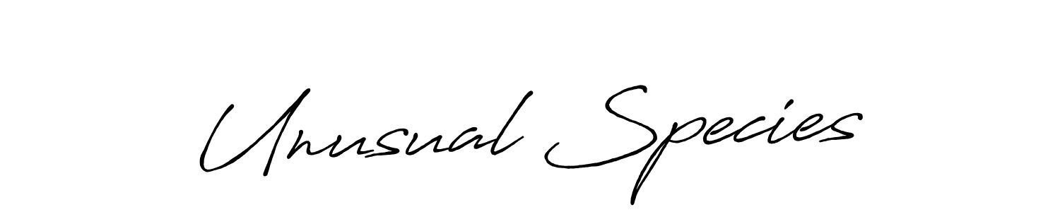 The best way (Antro_Vectra_Bolder) to make a short signature is to pick only two or three words in your name. The name Unusual Species include a total of six letters. For converting this name. Unusual Species signature style 7 images and pictures png