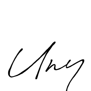 It looks lik you need a new signature style for name Uny. Design unique handwritten (Antro_Vectra_Bolder) signature with our free signature maker in just a few clicks. Uny signature style 7 images and pictures png