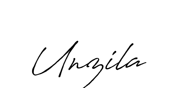 Also we have Unzila name is the best signature style. Create professional handwritten signature collection using Antro_Vectra_Bolder autograph style. Unzila signature style 7 images and pictures png