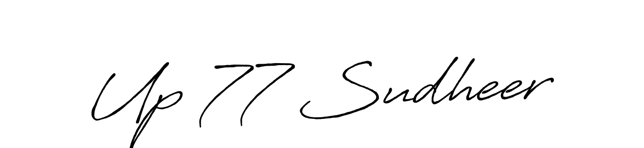 Up 77 Sudheer stylish signature style. Best Handwritten Sign (Antro_Vectra_Bolder) for my name. Handwritten Signature Collection Ideas for my name Up 77 Sudheer. Up 77 Sudheer signature style 7 images and pictures png