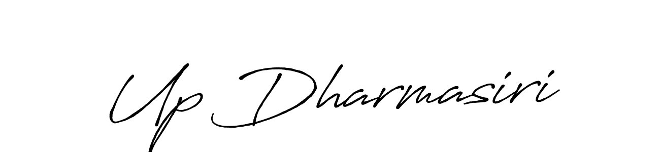 How to make Up Dharmasiri signature? Antro_Vectra_Bolder is a professional autograph style. Create handwritten signature for Up Dharmasiri name. Up Dharmasiri signature style 7 images and pictures png