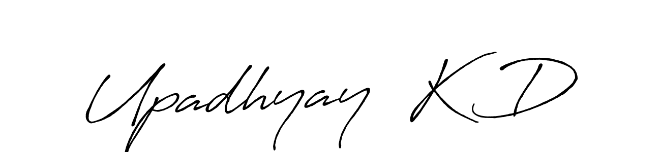 Upadhyay  K D stylish signature style. Best Handwritten Sign (Antro_Vectra_Bolder) for my name. Handwritten Signature Collection Ideas for my name Upadhyay  K D. Upadhyay  K D signature style 7 images and pictures png