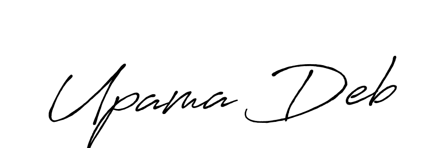 Design your own signature with our free online signature maker. With this signature software, you can create a handwritten (Antro_Vectra_Bolder) signature for name Upama Deb. Upama Deb signature style 7 images and pictures png