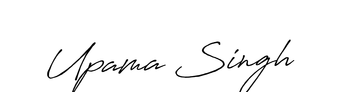 Create a beautiful signature design for name Upama Singh. With this signature (Antro_Vectra_Bolder) fonts, you can make a handwritten signature for free. Upama Singh signature style 7 images and pictures png