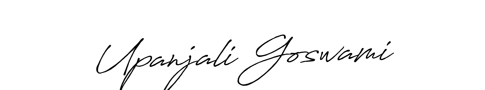 Make a beautiful signature design for name Upanjali Goswami. With this signature (Antro_Vectra_Bolder) style, you can create a handwritten signature for free. Upanjali Goswami signature style 7 images and pictures png